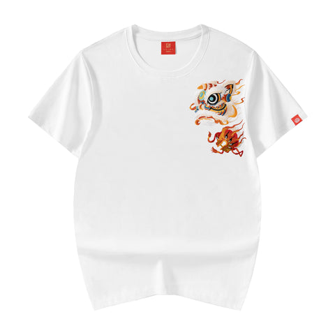 Glorious Lion Embroidery Tee