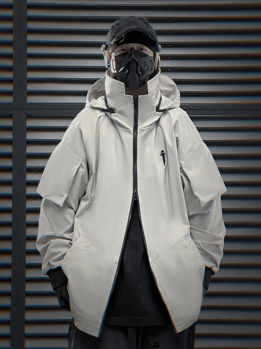 ジャケット・アウター HYEON ted cape / gray HiJ35 Grey Tech Jacket – Niepce