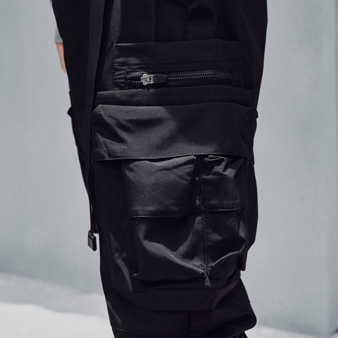 X442 Matte Black Cargo Joggers