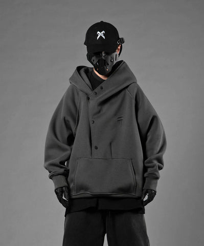 HiH38 Grey Layered Hoodie – Niepce