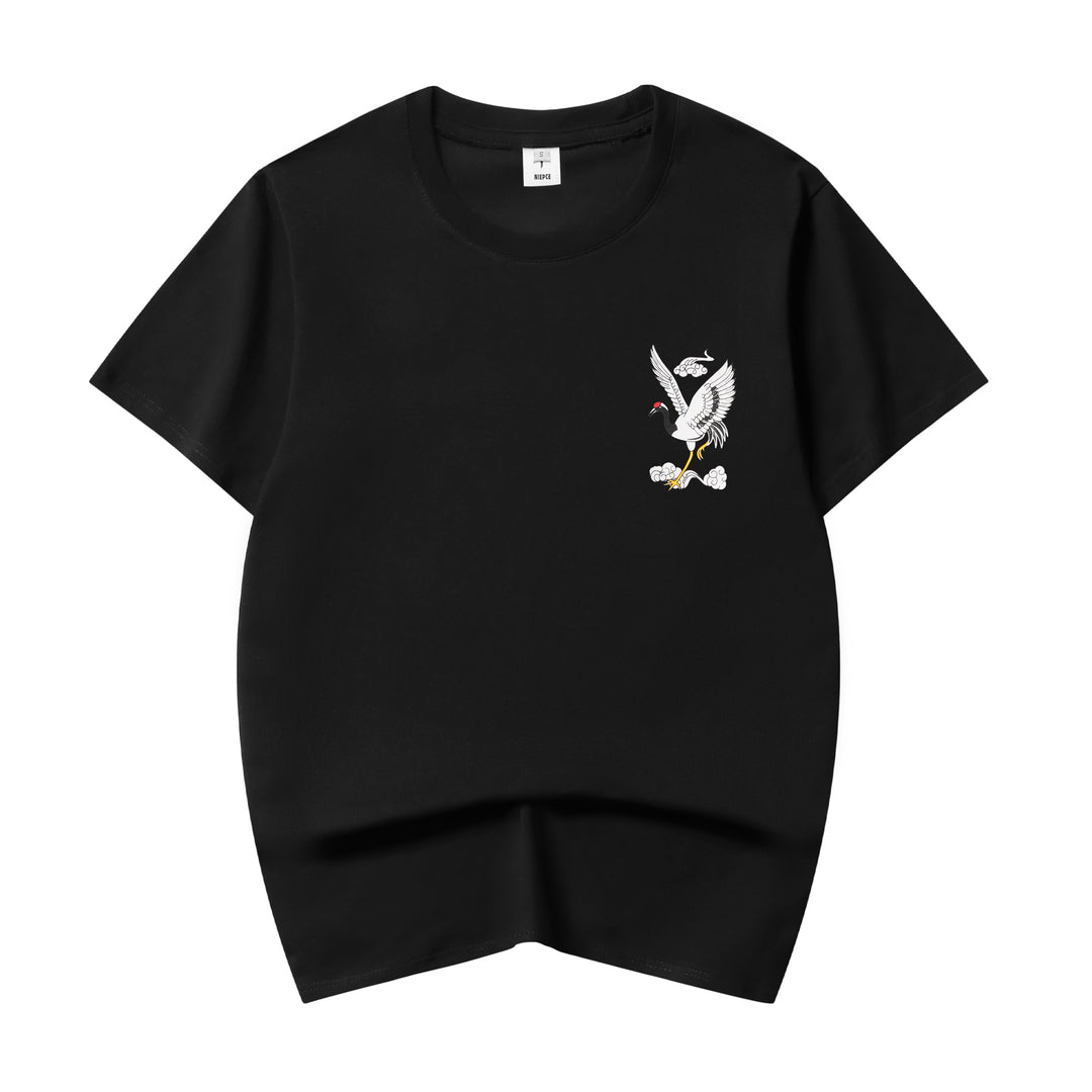 （╹◡╹） YeT028 Crane and Waves Tee – Niepce