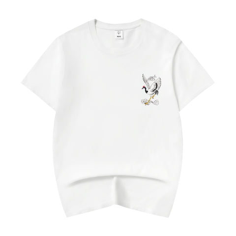 YeT028 Crane and Waves Tee