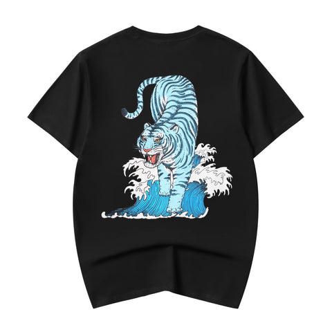 YeT022 Blue Tiger Ocean Tee