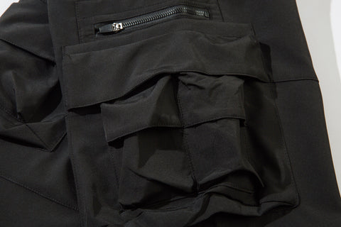 X442 Matte Black Cargo Joggers