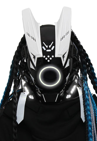 D-Ci White Tech Mask (With Braids)