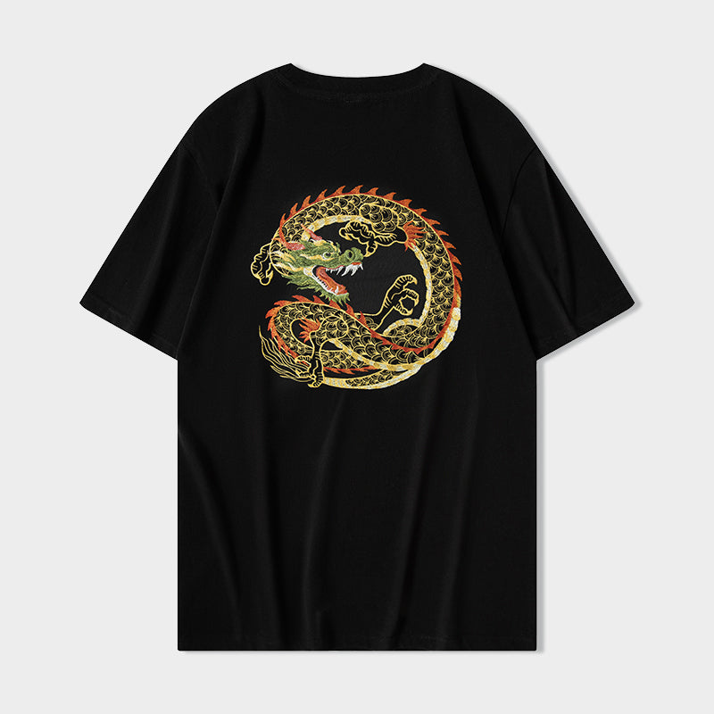 KH866 Golden Dragon Embroidery Tee – Niepce