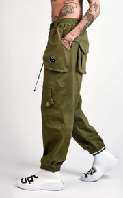 Yin Yang Army Green Cargo Pants