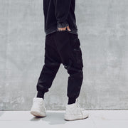 X440 Matte Black Paratrooper Joggers