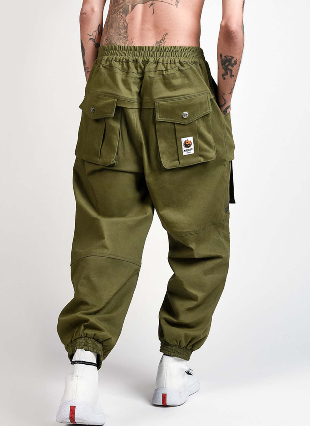 IBP332 Yin Yang Army Green Cargo Pants – Niepce