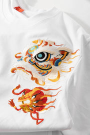 T-Shirt mit herrlicher Löwenstickerei 