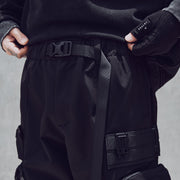 X440 Matte Black Paratrooper Joggers