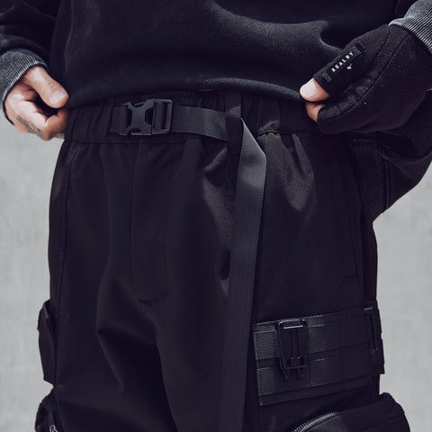 X440 Matte Black Paratrooper Joggers