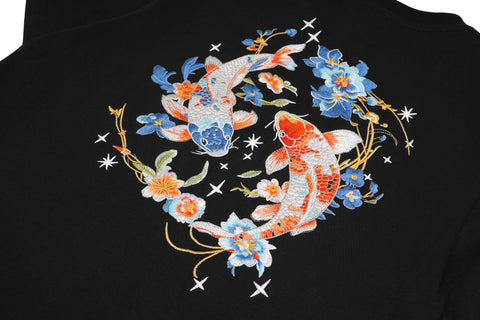 ET515 Rainbow Koi Fish Embroidered Tee