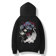 KH9977 War of Beasts Embroidered Hoodie