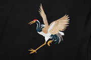 T-Shirt mit Kranich-Stickerei 
