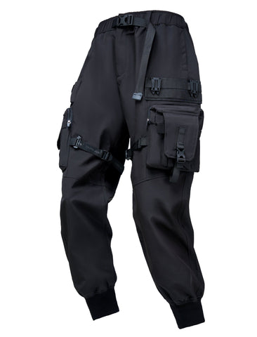 X440 Matte Black Paratrooper Joggers