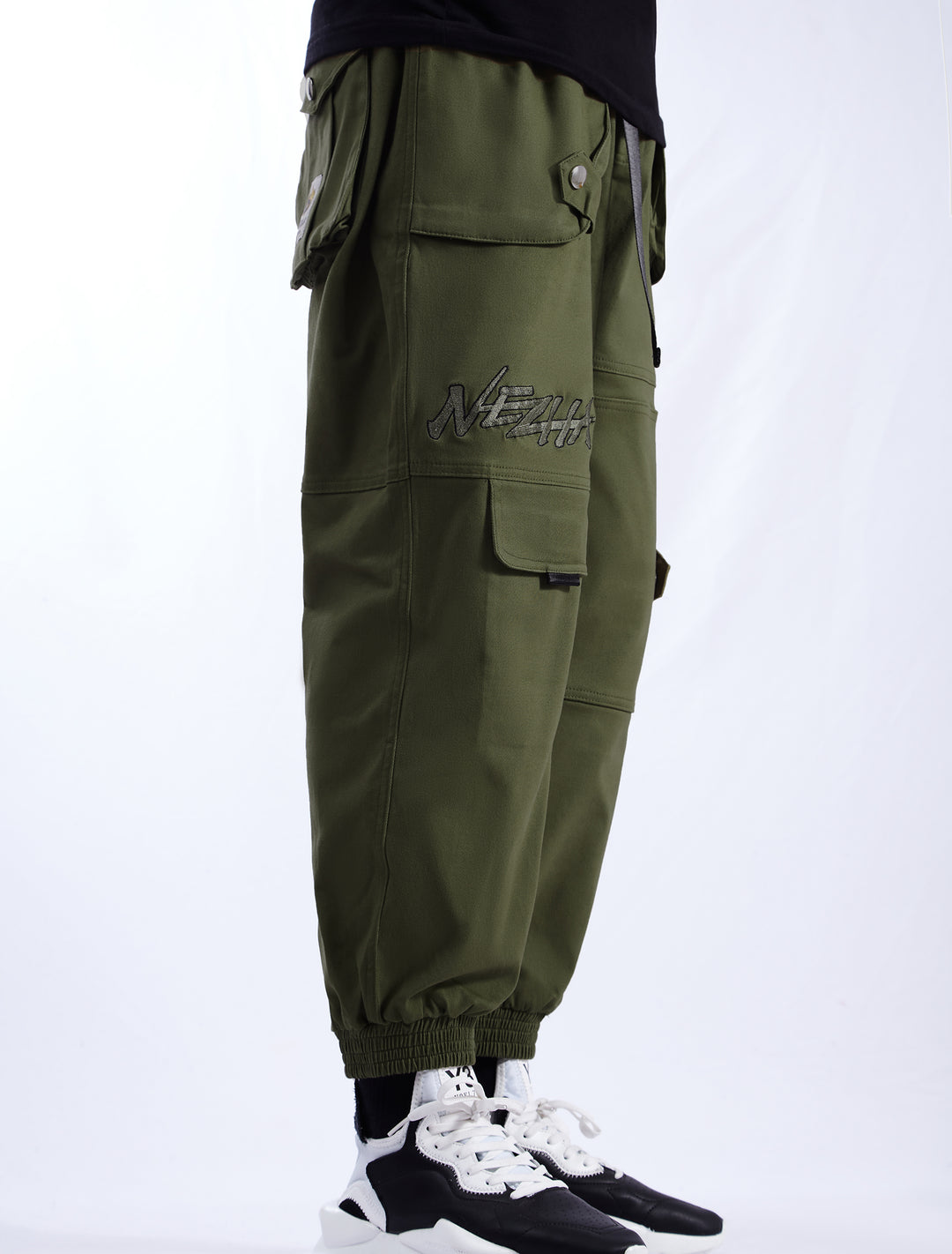 IBP332 Yin Yang Army Green Cargo Pants – Niepce