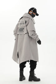 Cyber Caution Series X Grey Trench Coat
