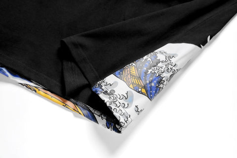 YeT028 Crane and Waves Tee