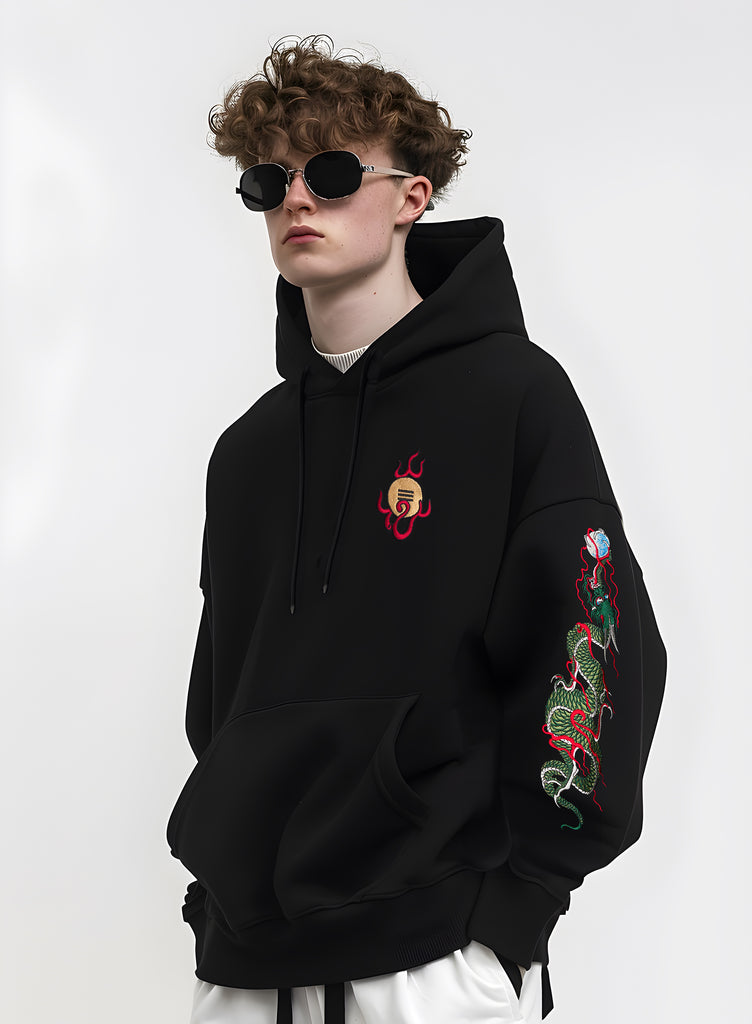 Lightning Dragon Embroidery Hoodie – Niepce