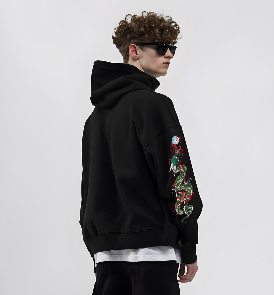 Lightning Dragon Embroidery Hoodie – Niepce