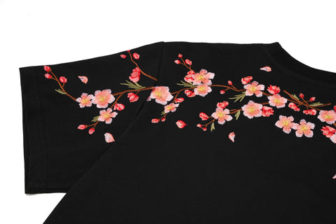 ET516 Sakura Flowers Embroidered Tee