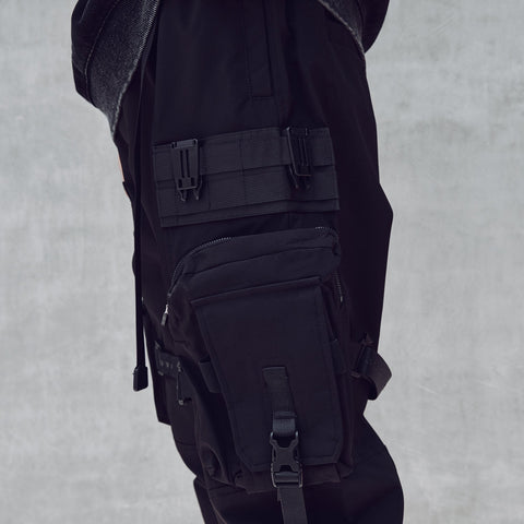 X440 Matte Black Paratrooper Joggers