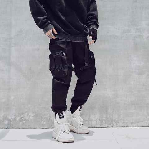 X440 Matte Black Paratrooper Joggers