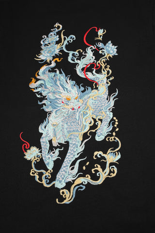ET517 Blue Kirin Embroidered Tee