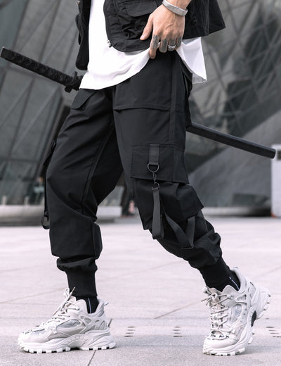 Niepce Techwear Matte Black Pants Relaxed Fit India