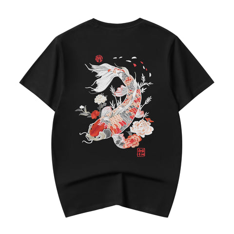 ET514 Koi Fish Embroidered Tee