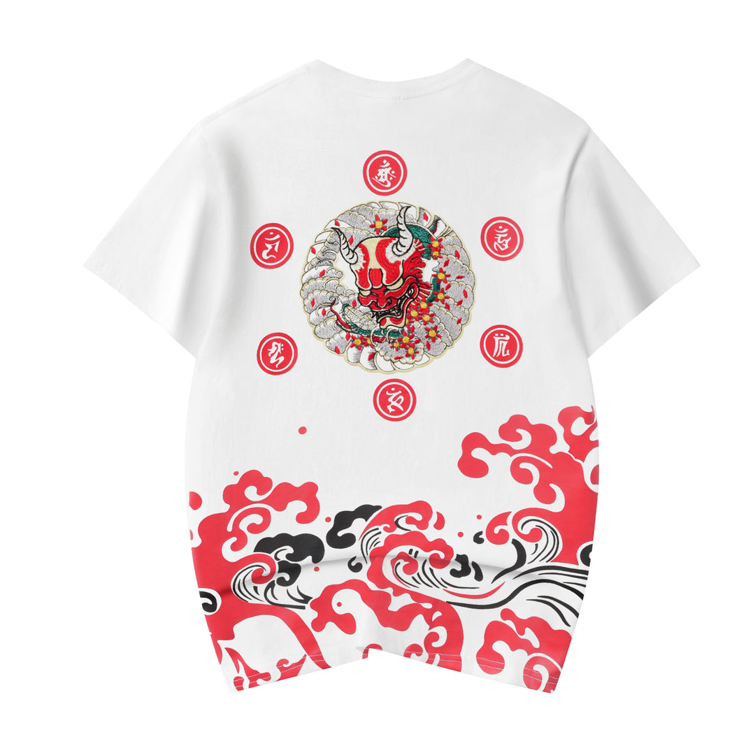 KH772 Red Oni Embroidered Tee – Niepce
