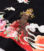 Kapuzenpullover mit Stickerei „Queen Himiko“ 