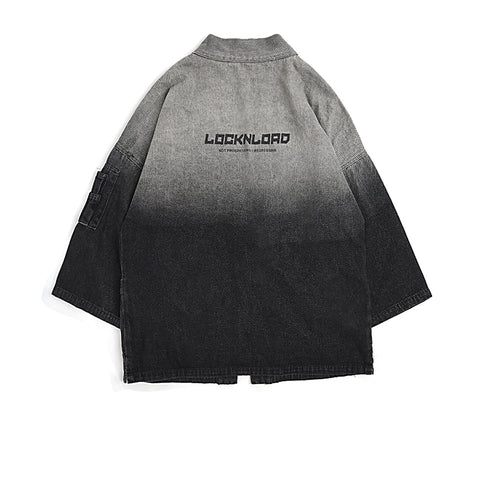 Camisa samurái de denim lavado oscuro de Lock N Load