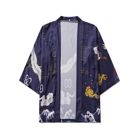 Kimono leyenda de las grullas moradas
