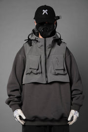 V3 Grey Tech Guarded Hoodie mit Weste