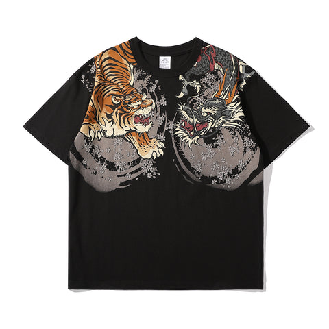 Krieg der Tiger und Drachen T-Shirt 