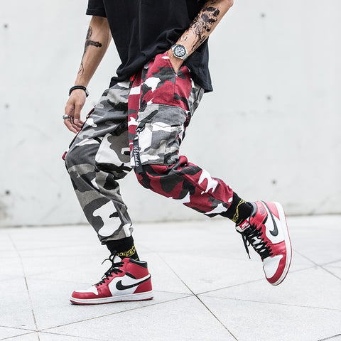 Double Color Camo Jogger Pants Streetwear For Men and Women