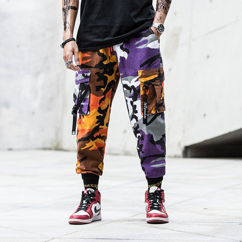 Pantalones jogger de camuflaje de doble color