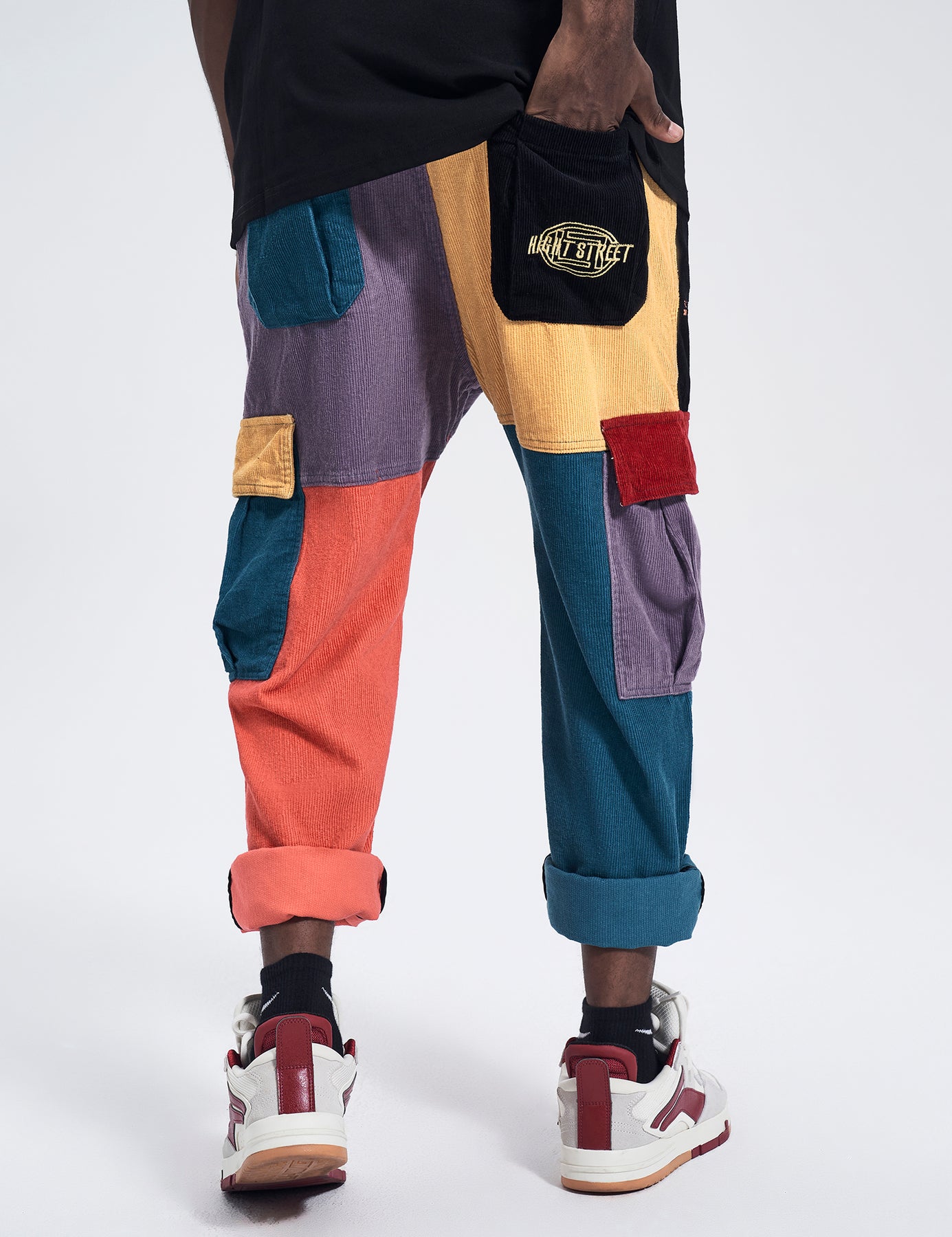 Color Block Patchwork Women's Sweatpants and Joggers Cargo Pants