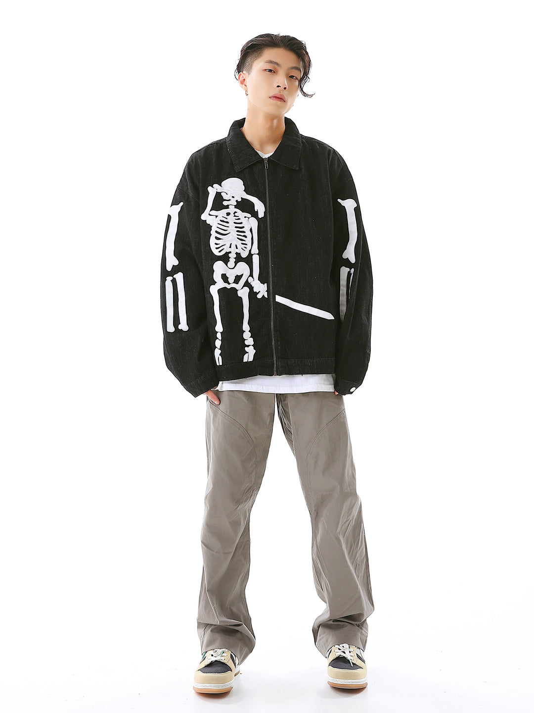 Crying Skeleton Denim Jacket – Niepce