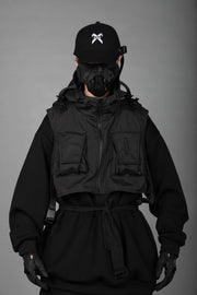 V3 Black Tech Guarded Hoodie with Vest