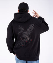 Phoenix King Embroidery Hoodie