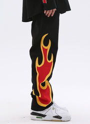 Pantalones de llamas ardientes