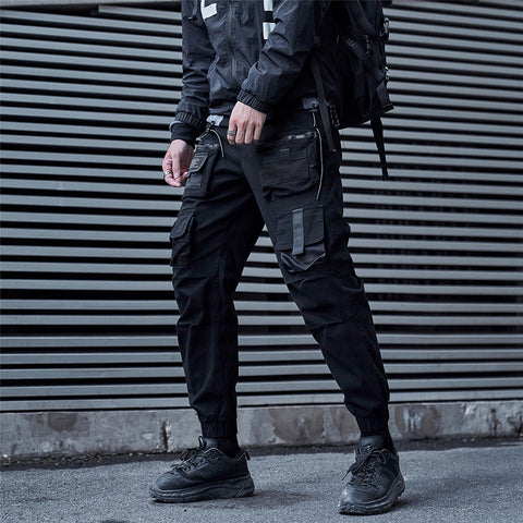 Niepce Inc Japanese Streetwear Cargo Pants for Men with Straps at   Men's Clothing store