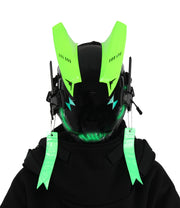 Grüne Skelett-Tech-Maske