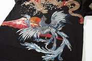 Camiseta con bordado de criaturas míticas
