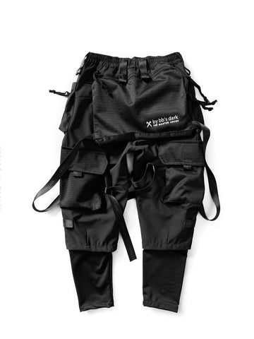 Niepce Kaisha Cargo Jogger Asian Japanese Streetwear Matte Black Pants