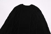 Suéter casual de punto negro de artista solista