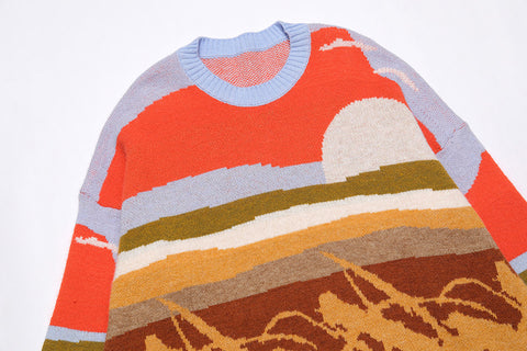 Farmland Artwork Knit Sweater